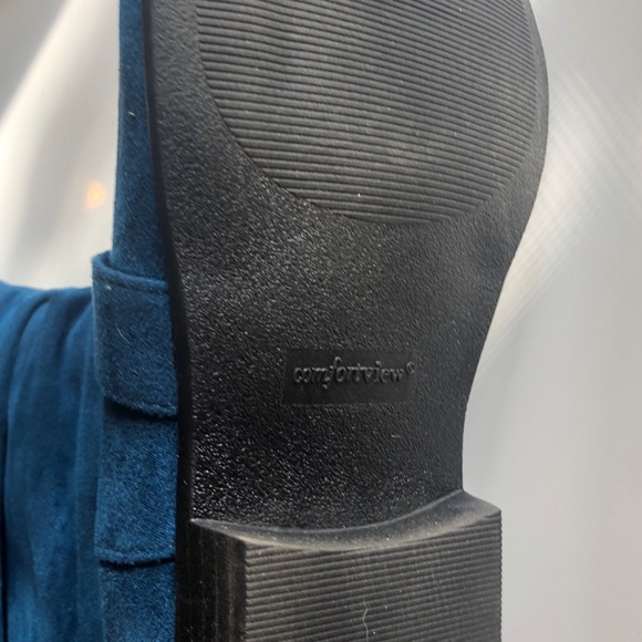 🆕 Size 8WW Comfortview mid calf boot teal suede - Picture 7 of 11